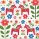 Ceramic Tile - Dala Horses & Flowers